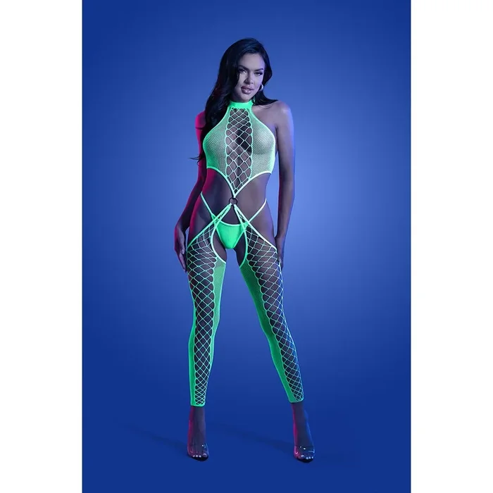 High Voltage High Neck Bodystocking & G-String