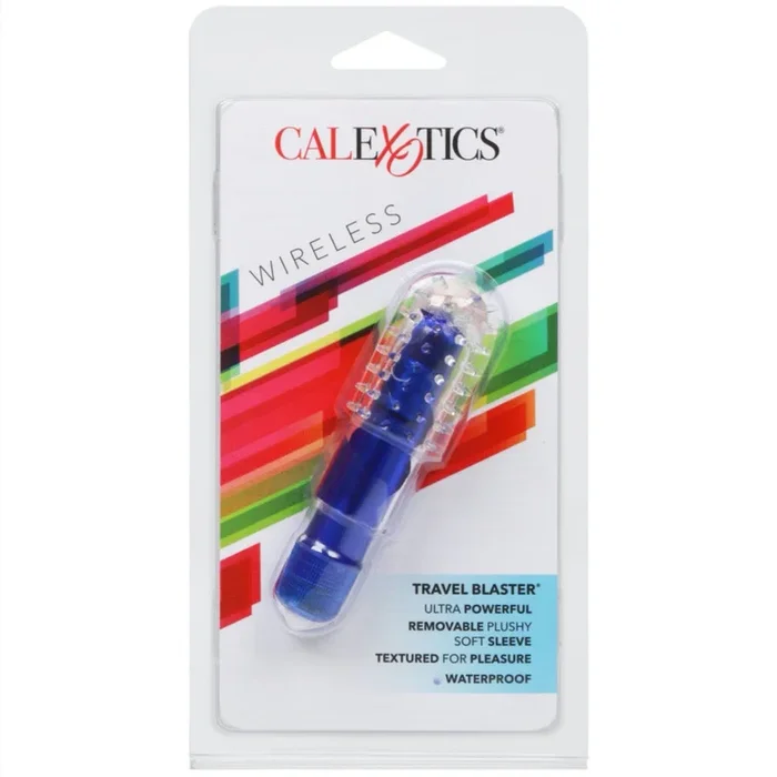 Wireless Travel Blaster Bullet with Nubby Sleeve – Blue
